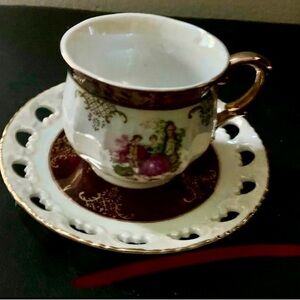 Vintage Royal Japan Colonial couple cup and saucer set